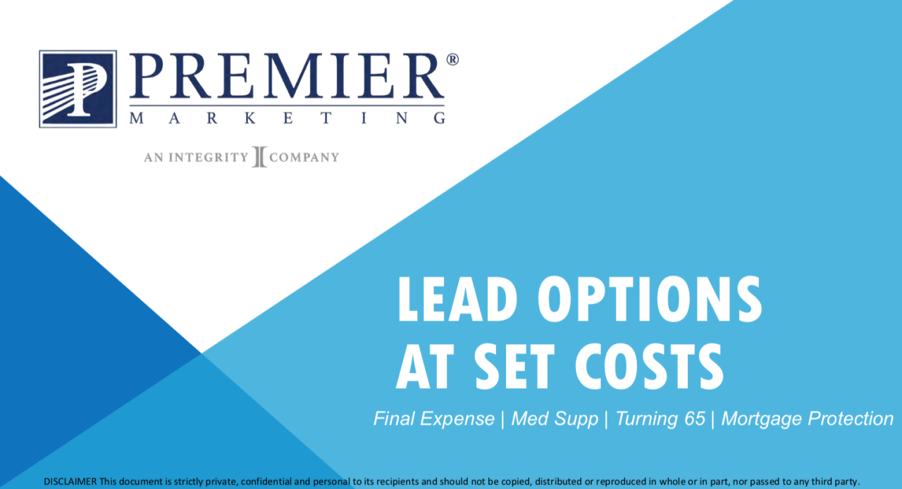Final Expense Lead Center Premier Marketing