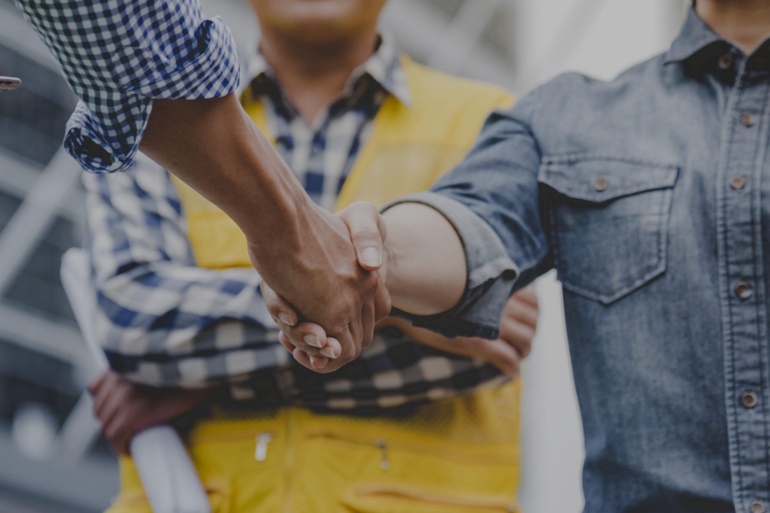 Partner Business Trust Teamwork Partnership. Industry contractor fist bump dealing mission business. Mission team meeting group of People Fist bump Hands together. Business industry trust teamwork